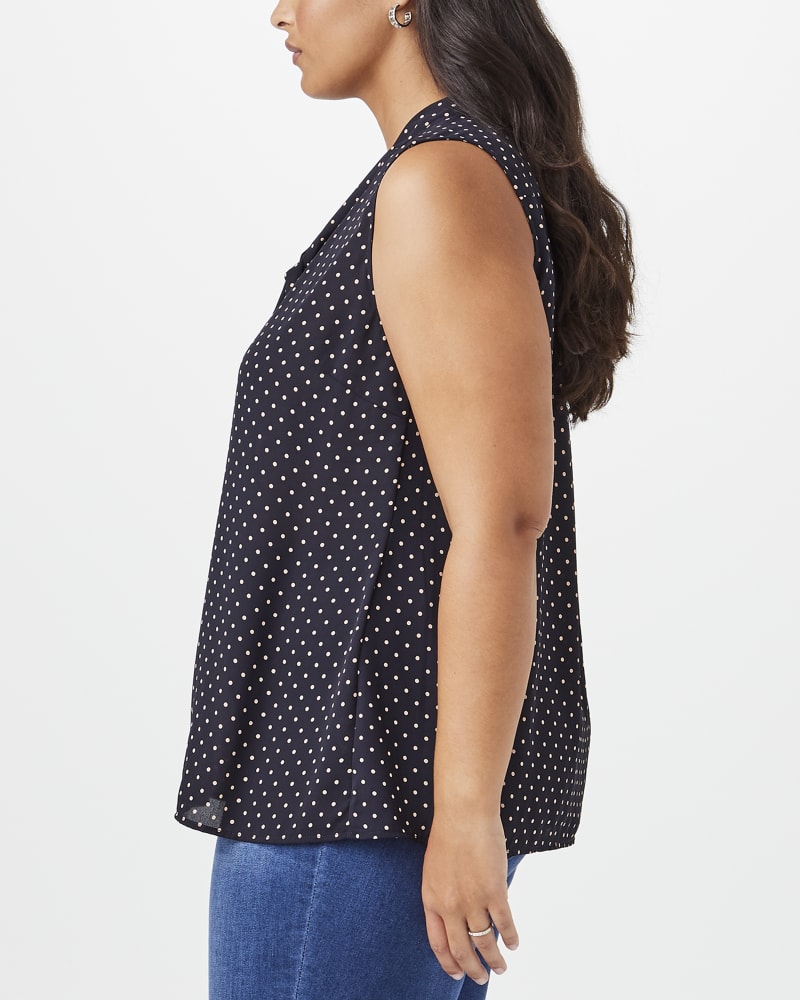 Side of plus size Fatima Tie-Neck Sleeveless Blouse by Collective Concepts | Dia&Co | dia_product_style_image_id:147293